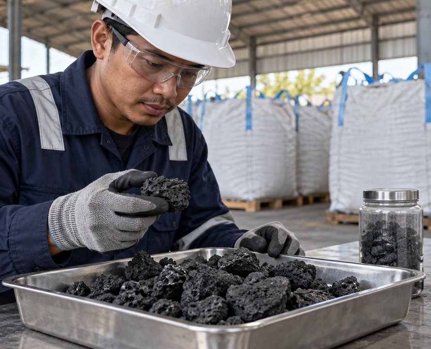 Inspeksi kualitas Green Petroleum Coke